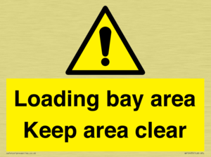 Loading bay area Keep area clear